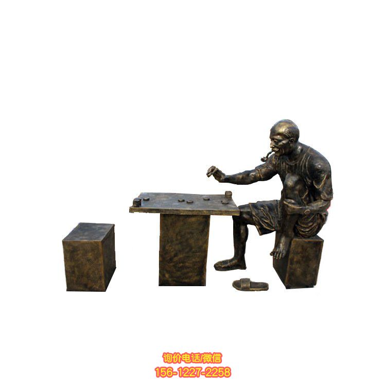 玻璃鋼象棋人物雕塑，完美點(diǎn)綴園林景區(qū)景觀