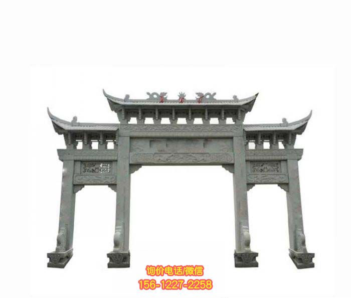 傳承仿古工藝,精美青石牌坊雕塑 傳承仿古工藝,精美青石牌坊雕塑