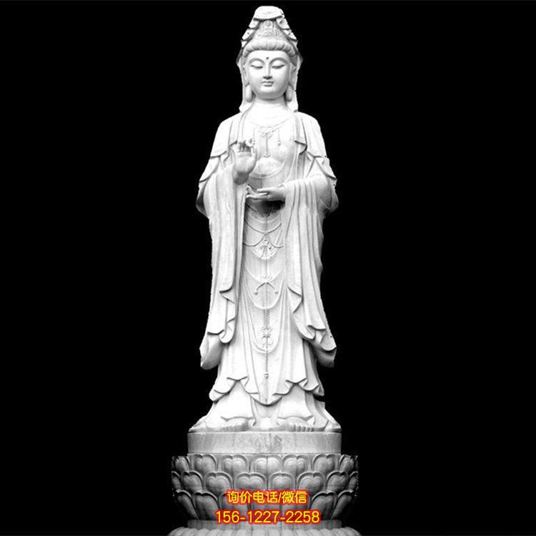 景區大理石石雕觀音雕塑 