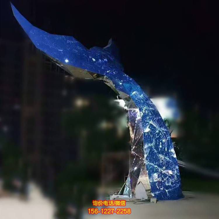 不銹鋼抽象景觀雕塑，抒情之美