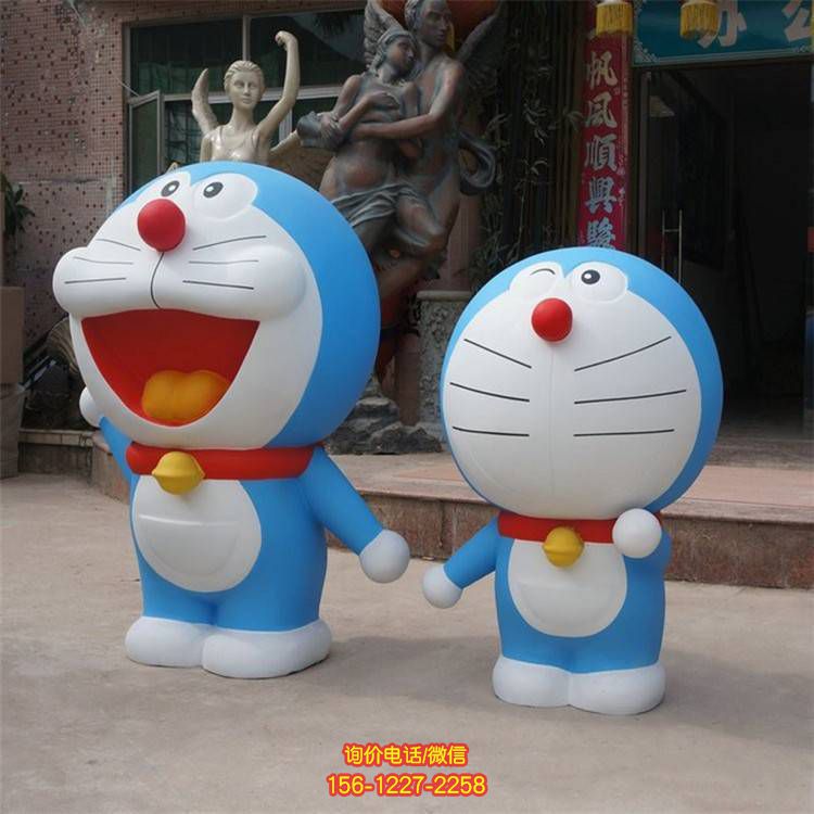 商場幼兒園卡通玻璃鋼卡通哆啦A夢(mèng)雕塑