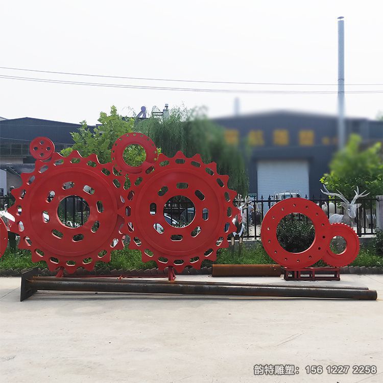 抽象不銹鋼齒輪雕塑，巨型景觀齒輪雕塑加工廠