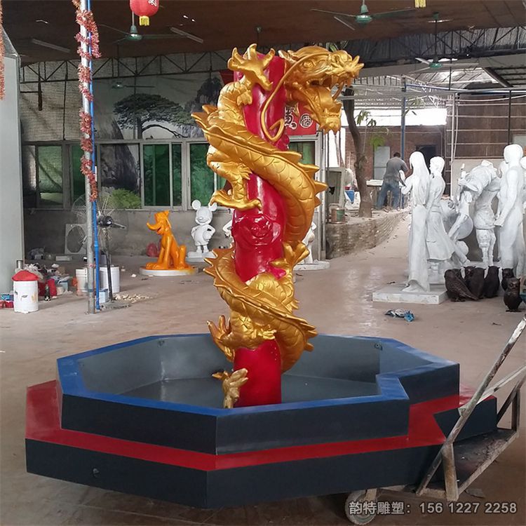 玻璃鋼龍雕塑,盤龍柱雕塑 玻璃鋼龍雕塑,盤龍柱雕塑