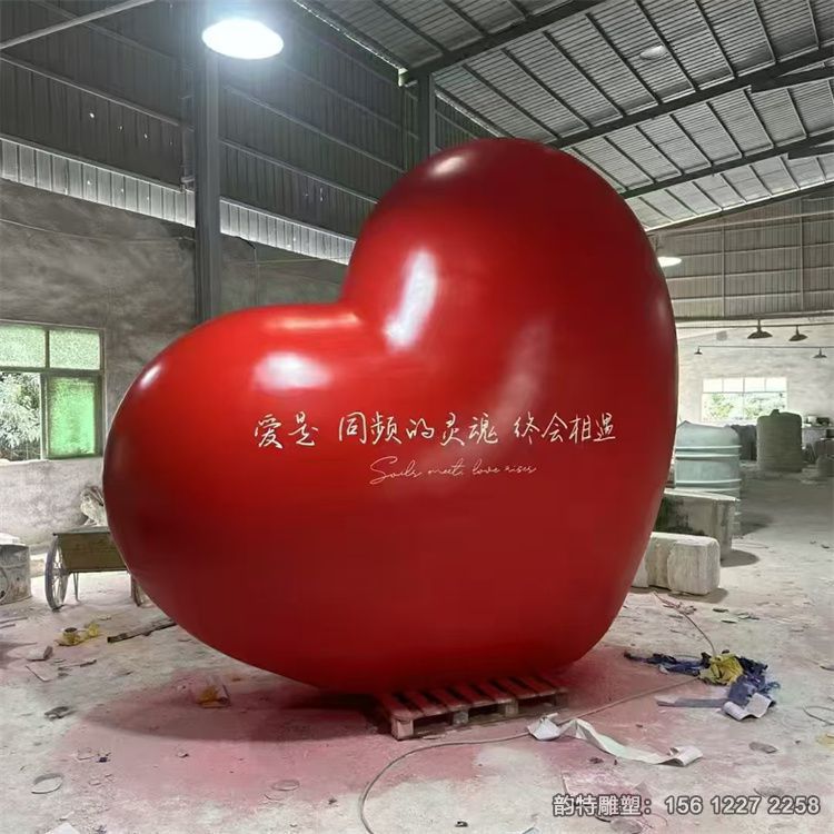 大型不銹鋼愛心雕塑 愛情主題桃心造型擺件 大型不銹鋼愛心雕塑 愛情主題桃心造型擺件